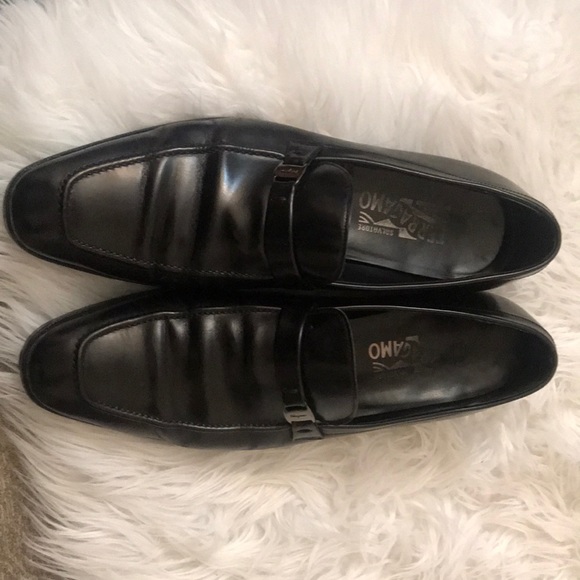 Black Ferragamo dress shoes main image 2